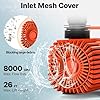 Submersible Water Pump, 8000GPH Pond Pump with 20FT Power Cord and 26 FT Lift Heigh, 600W Ultra Quiet Fountain Water Pump for Pond, Aquarium, Waterfall, Fish Tank, Hydroponic, Orange Black
